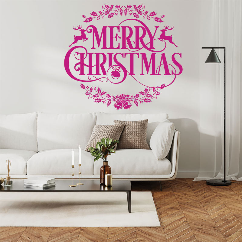 merry christmas stickers shop xmas sign