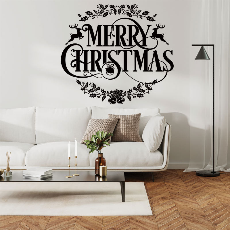 merry christmas stickers shop xmas sign