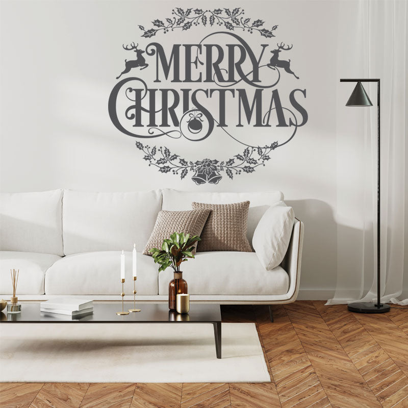 merry christmas stickers shop xmas sign