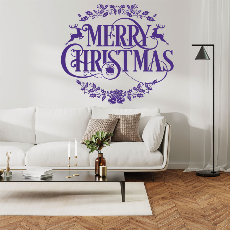 merry christmas stickers shop xmas sign