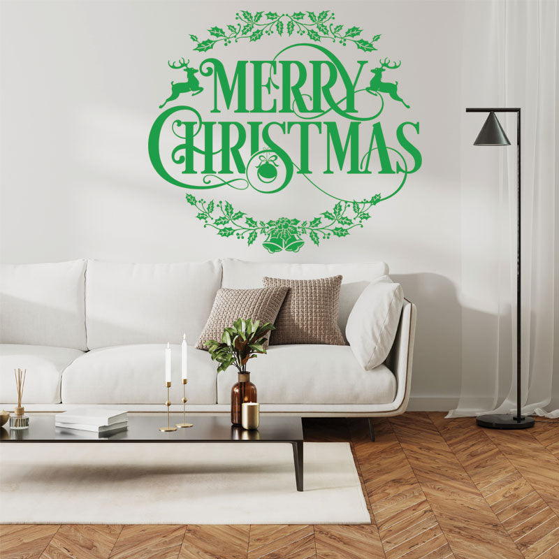 merry christmas stickers shop xmas sign