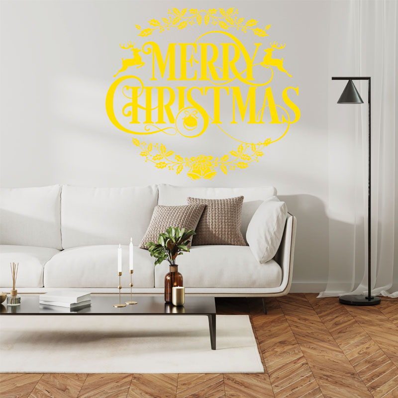 merry christmas stickers shop xmas sign