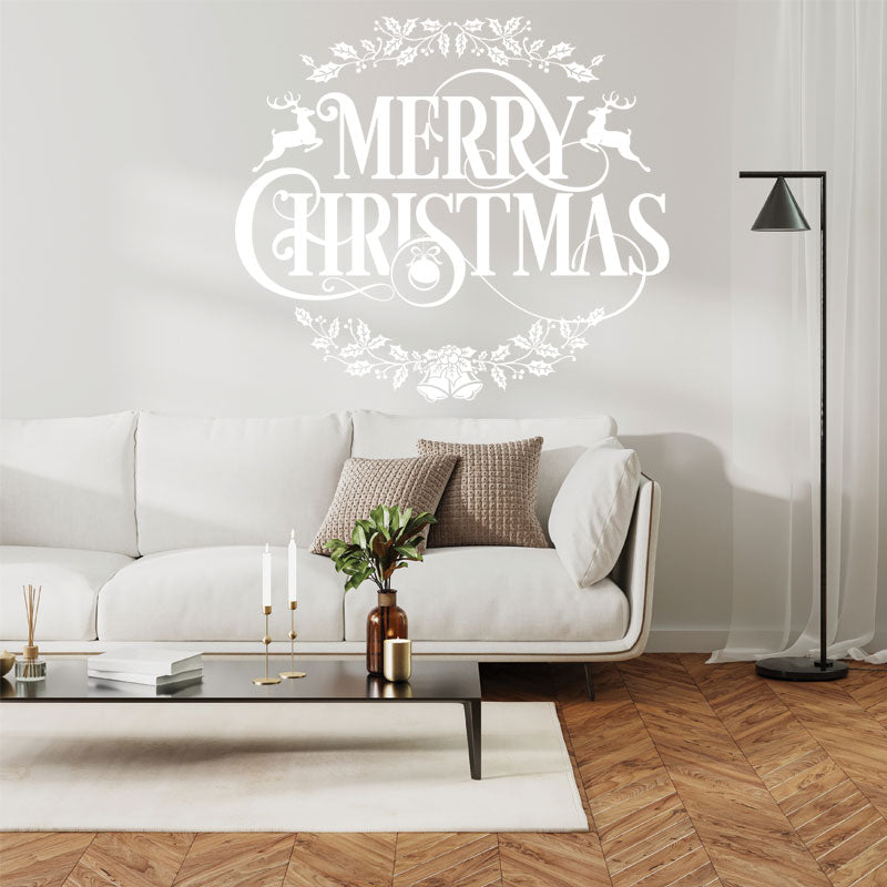 merry christmas stickers shop xmas sign