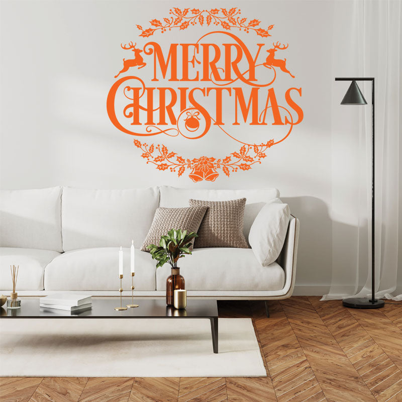 merry christmas stickers shop xmas sign