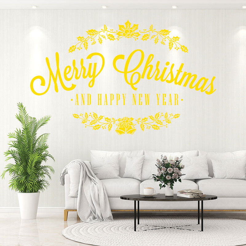 festive holiday tree wall sticker