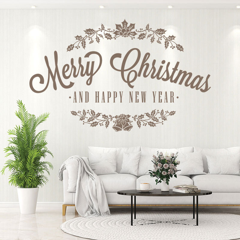 festive holiday tree wall sticker