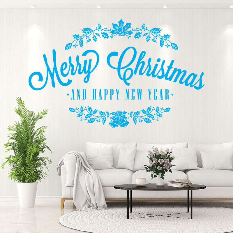 festive holiday tree wall sticker