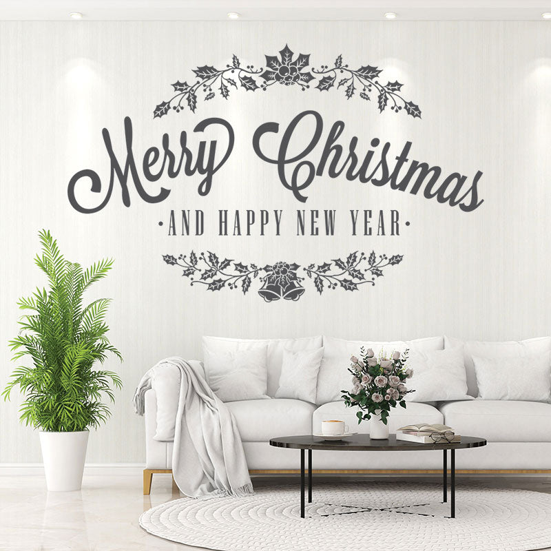 festive holiday tree wall sticker
