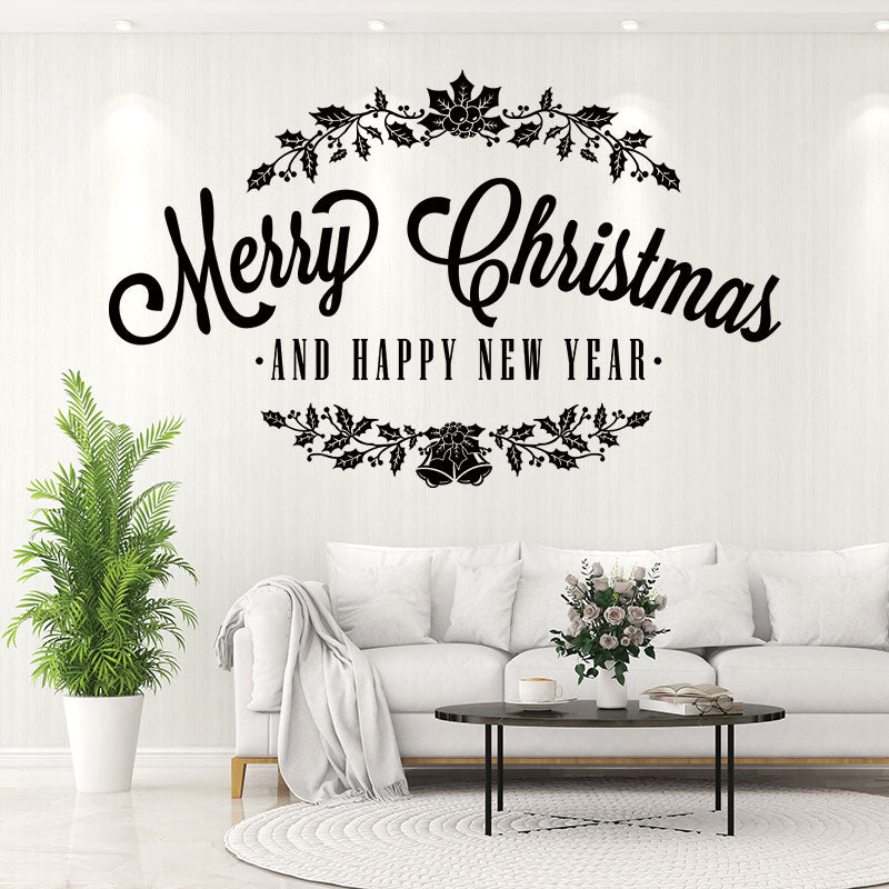 festive holiday tree wall sticker
