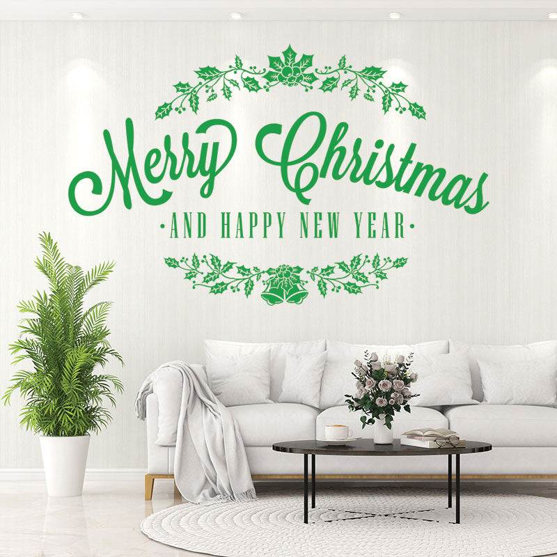 festive holiday tree wall sticker