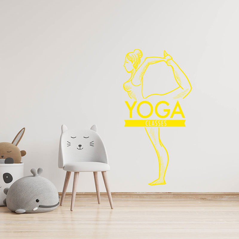 inspirational buddha yoga wall sticker