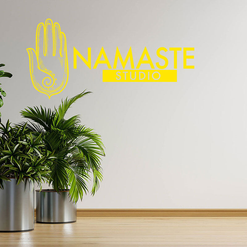 namaste yoga wall sticker