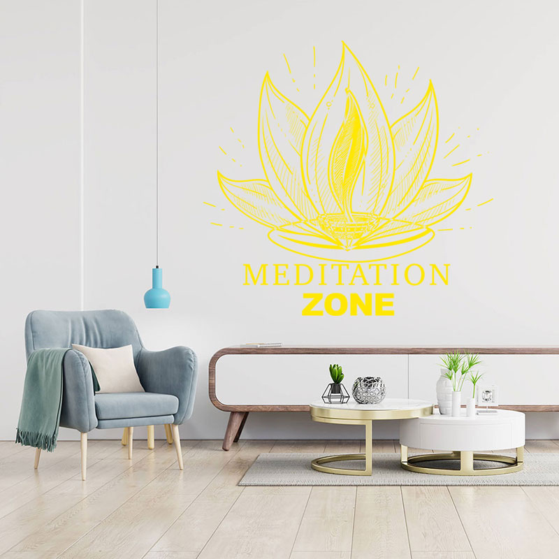 peaceful buddha yoga wall sticker