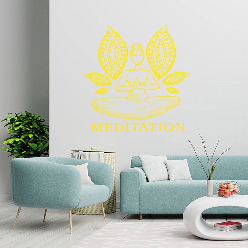 tranquil yoga wall sticker