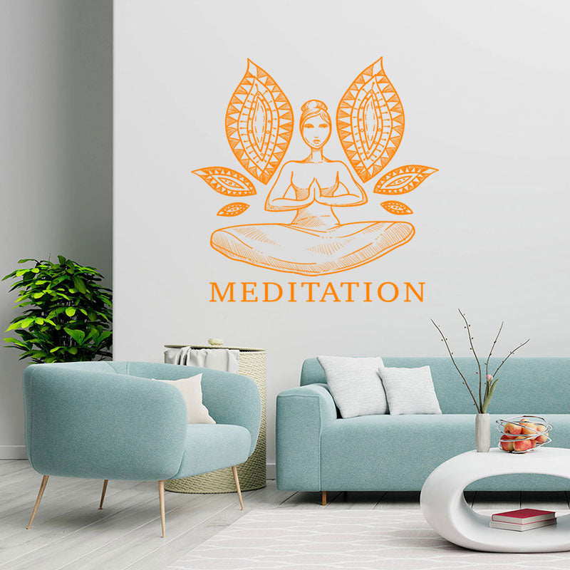 tranquil yoga wall sticker