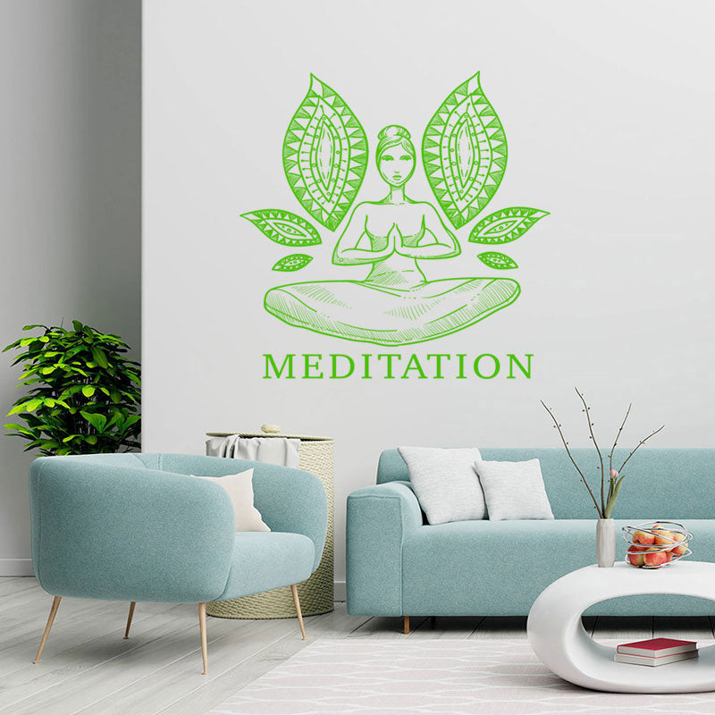 tranquil yoga wall sticker