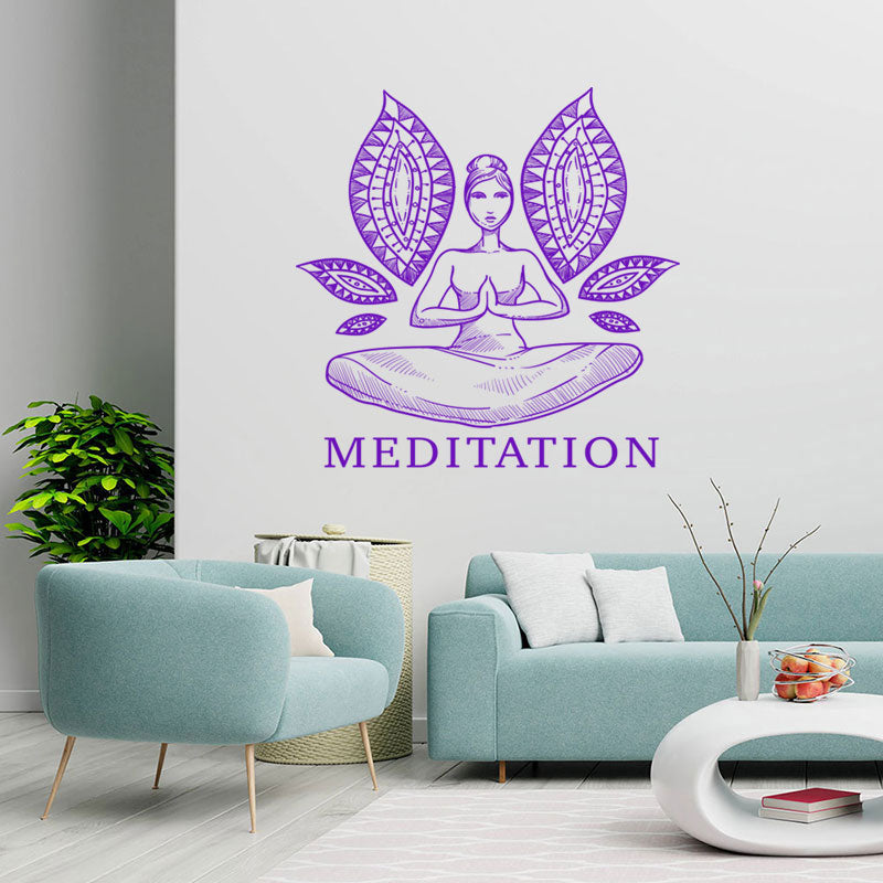 tranquil yoga wall sticker
