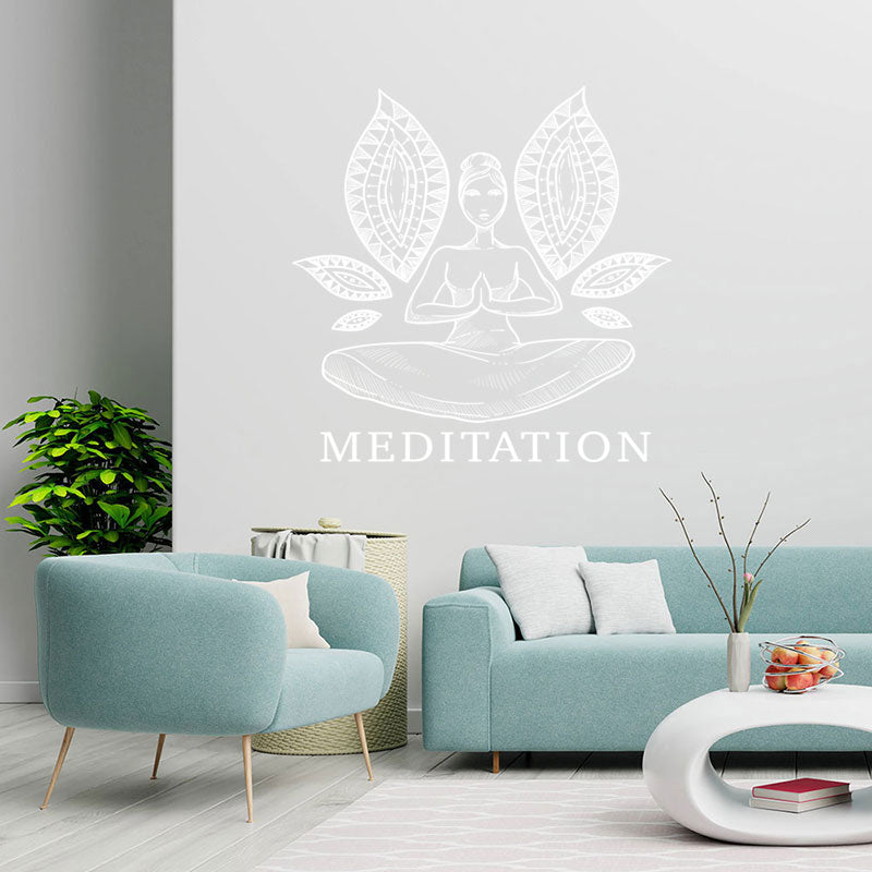 tranquil yoga wall sticker