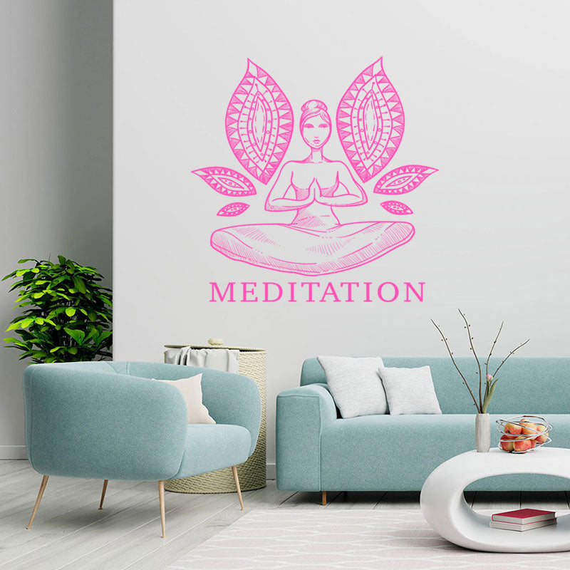 tranquil yoga wall sticker