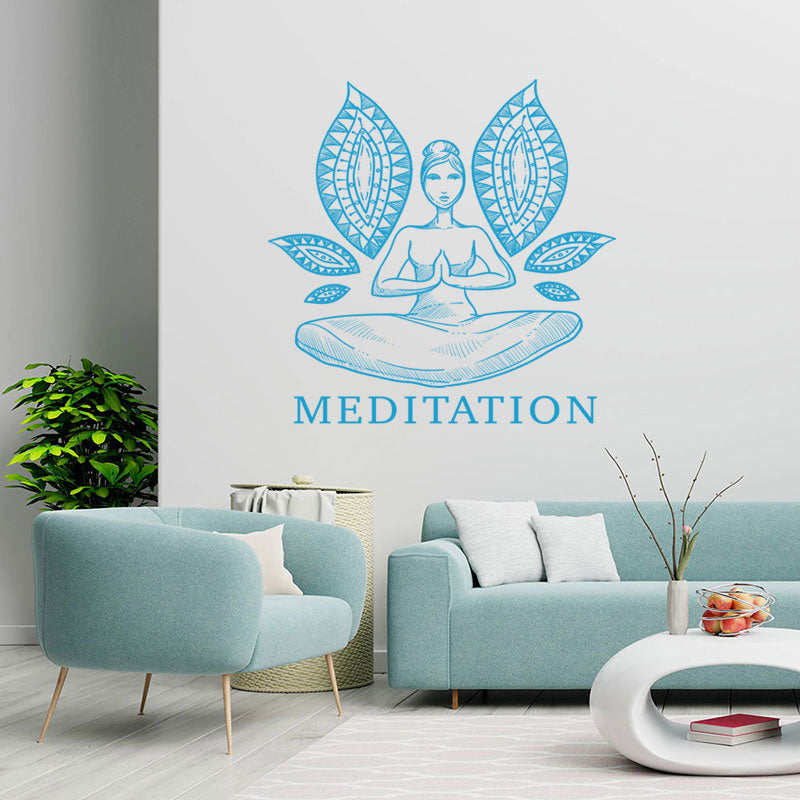 tranquil yoga wall sticker