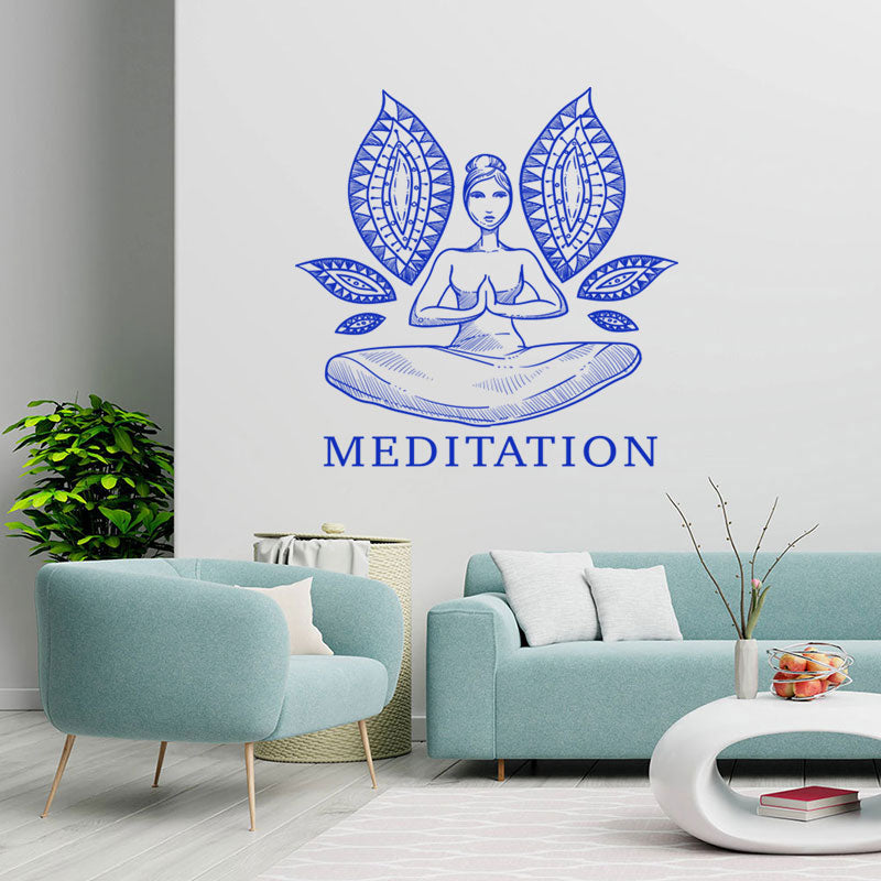 tranquil yoga wall sticker