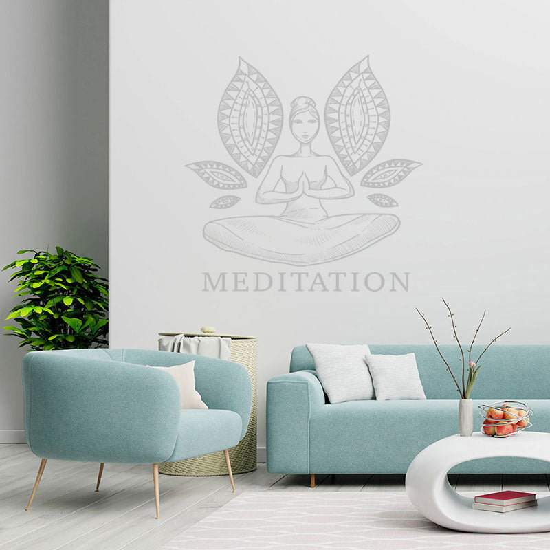 tranquil yoga wall sticker