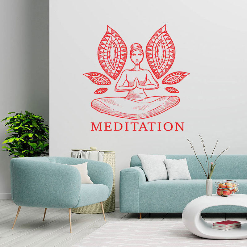 tranquil yoga wall sticker