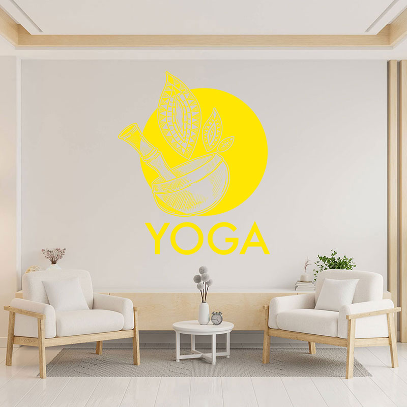 calming yoga wall sticker