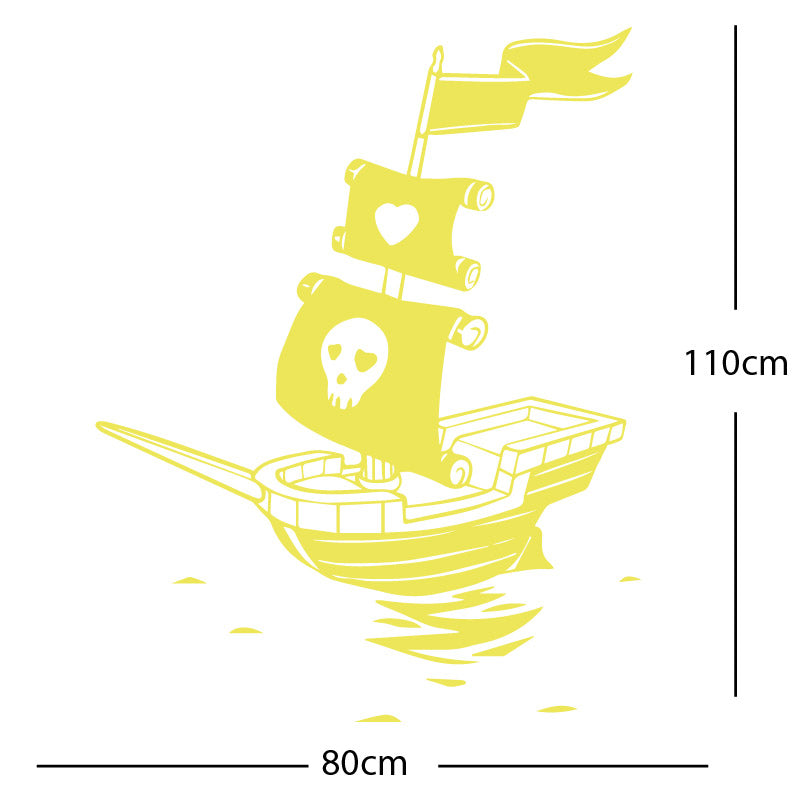 pirate ship wall sticker