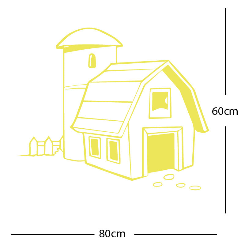 farmer and tractor decal wall sticker