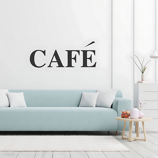 Cafe kitchen wall art sticker - chic vinyl decor
