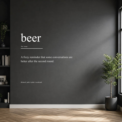 Funny Drink Dictionary Definition Wall Stickers 🍷☕