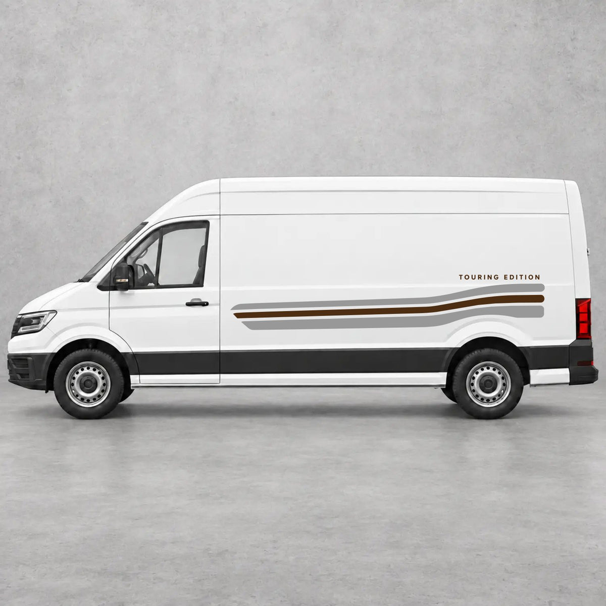 VW Crafter Touring Edition Side Stripes in Grey & Brown