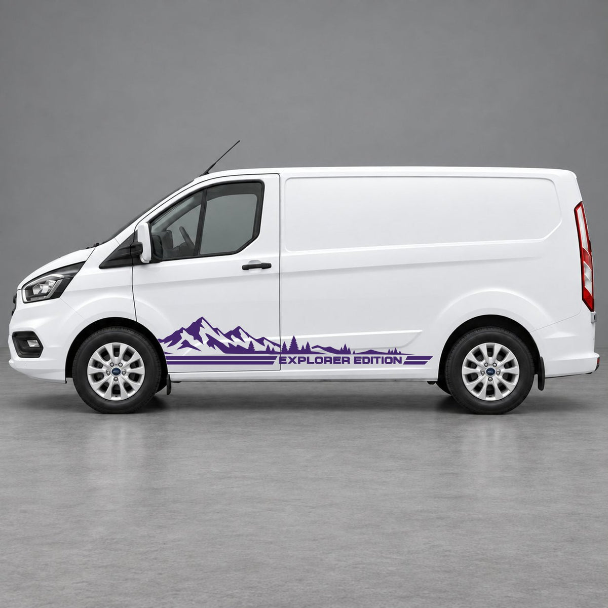 Ford Transit Custom Explorer Edition Mountain Side Stripes in Purple