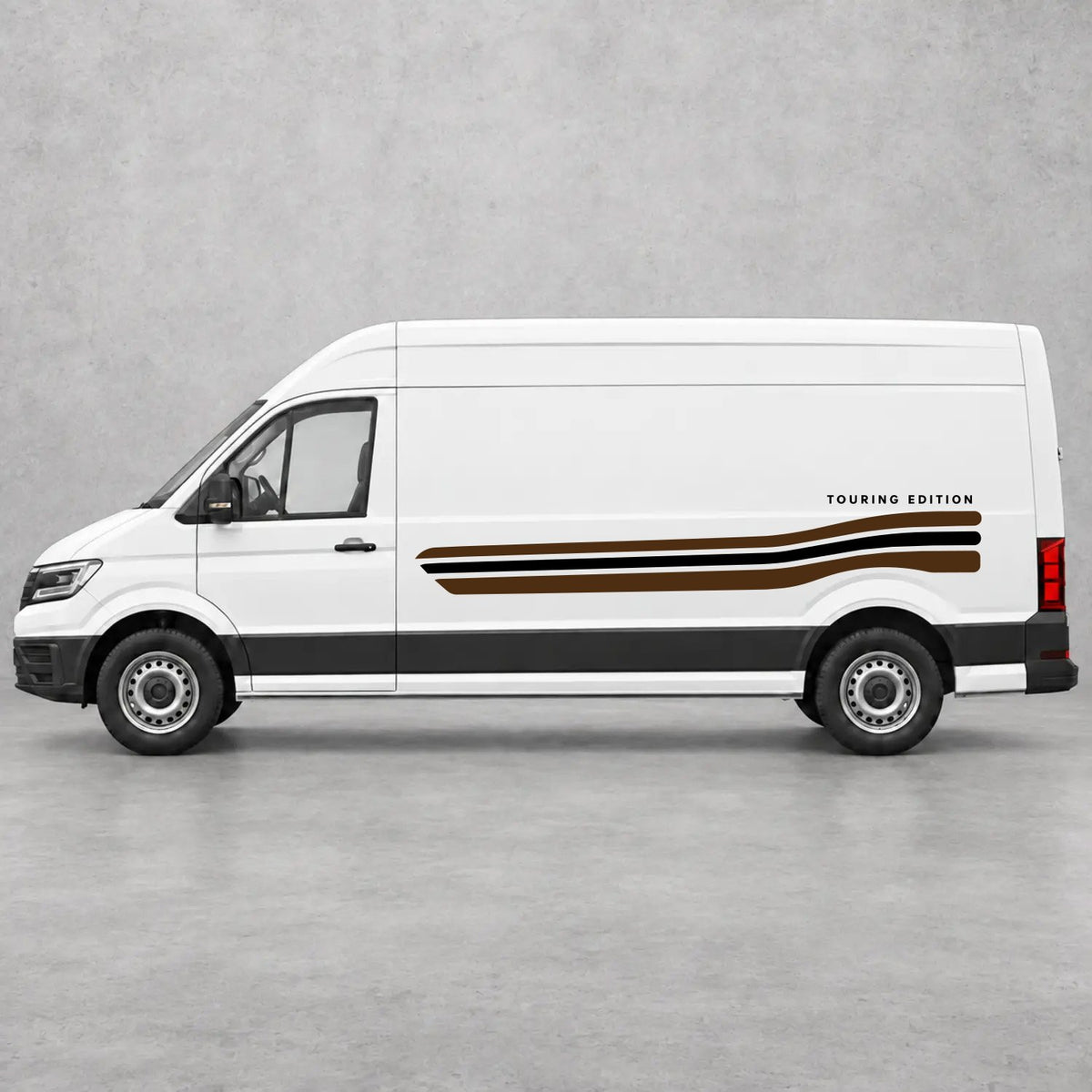 VW Crafter Touring Edition Side Stripes in Brown & Black