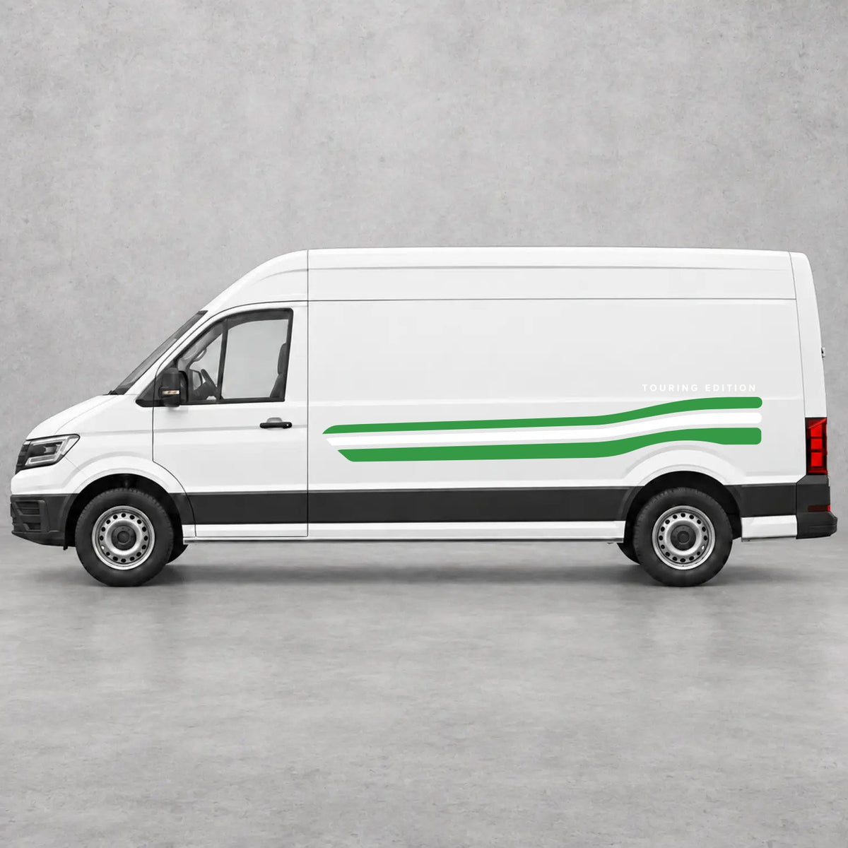 VW Crafter Touring Edition Side Stripes in Green & White