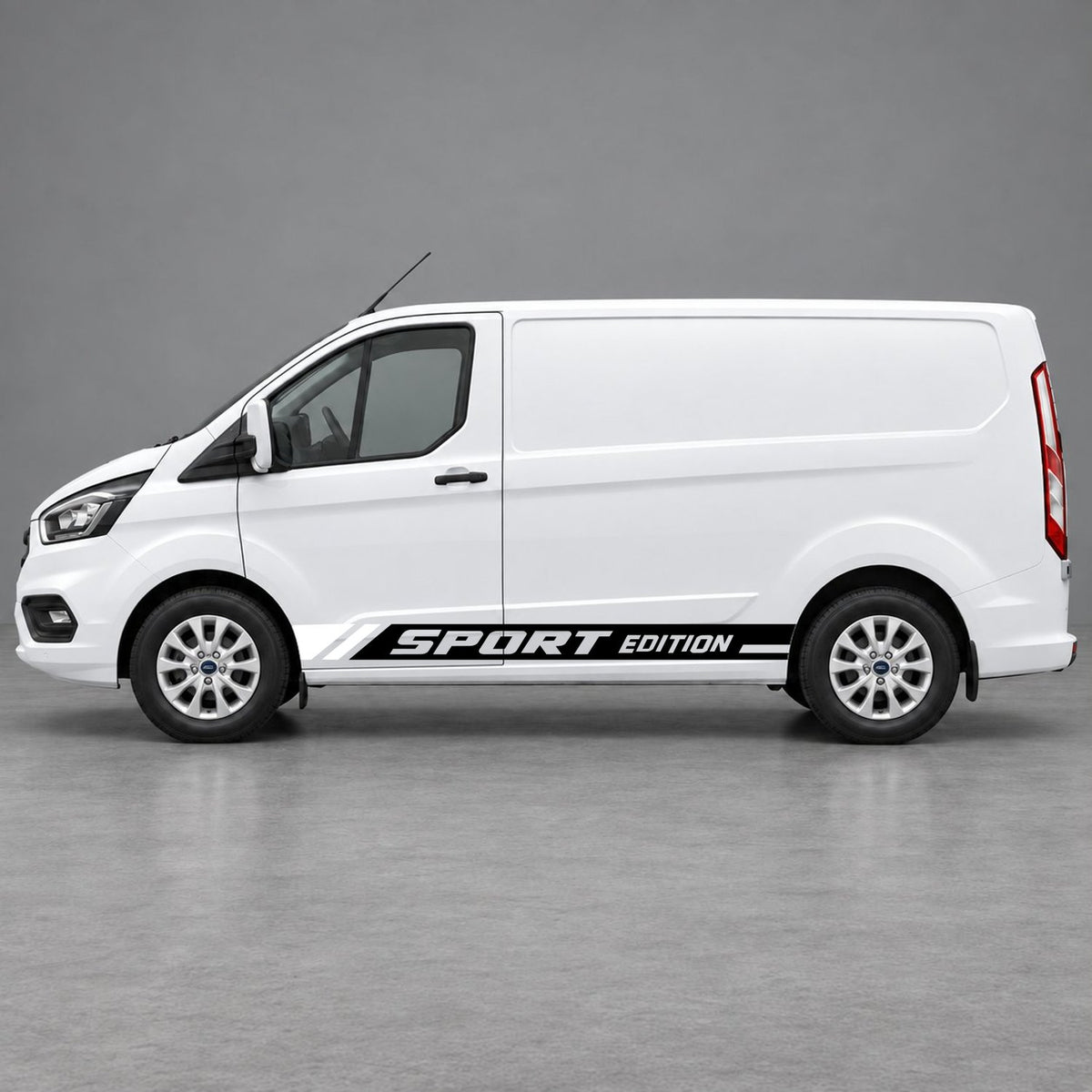 Ford Transit Custom Sport Edition Lower Side Graphics in Black & White