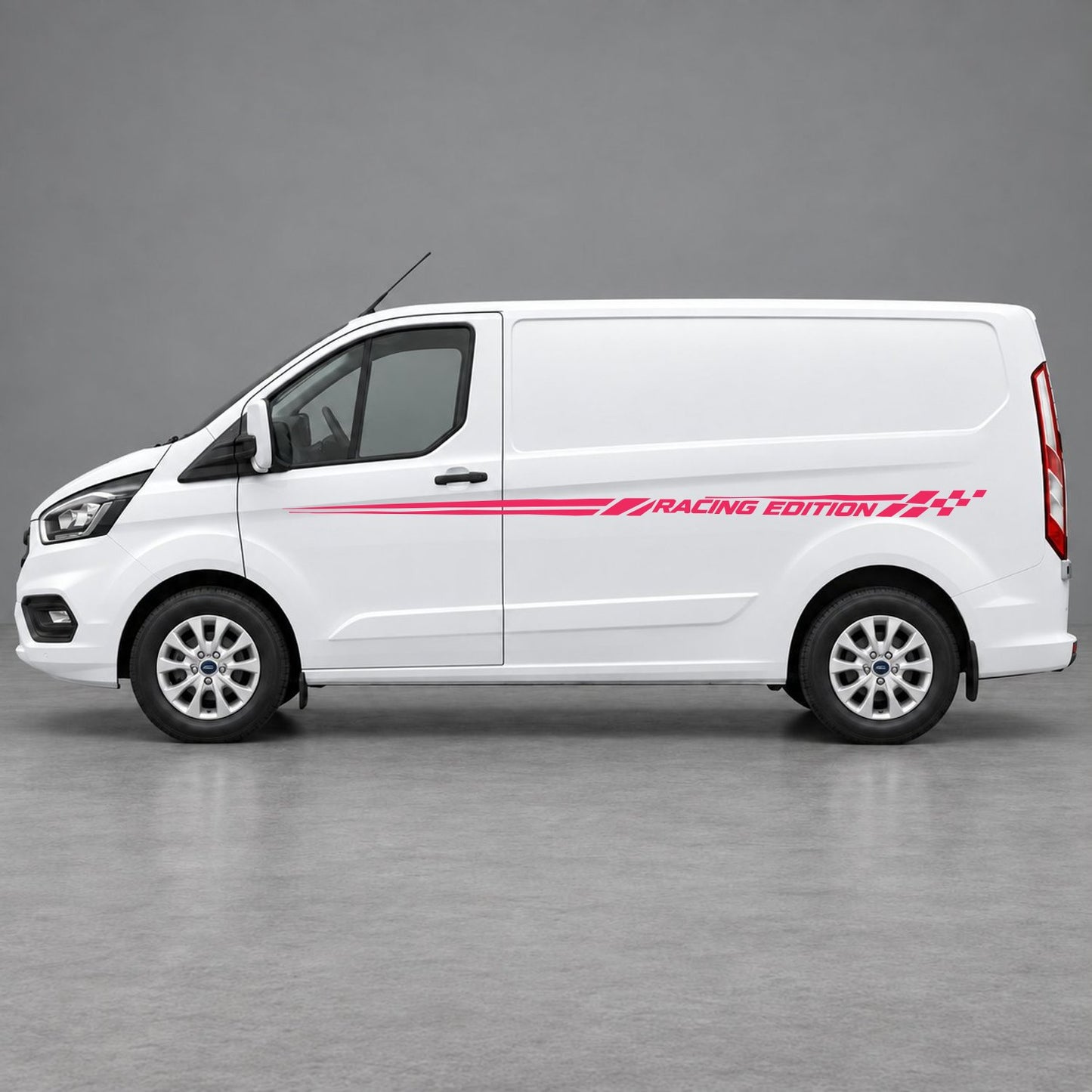 Ford Transit Custom Racing Edition Side Stripes in Pink
