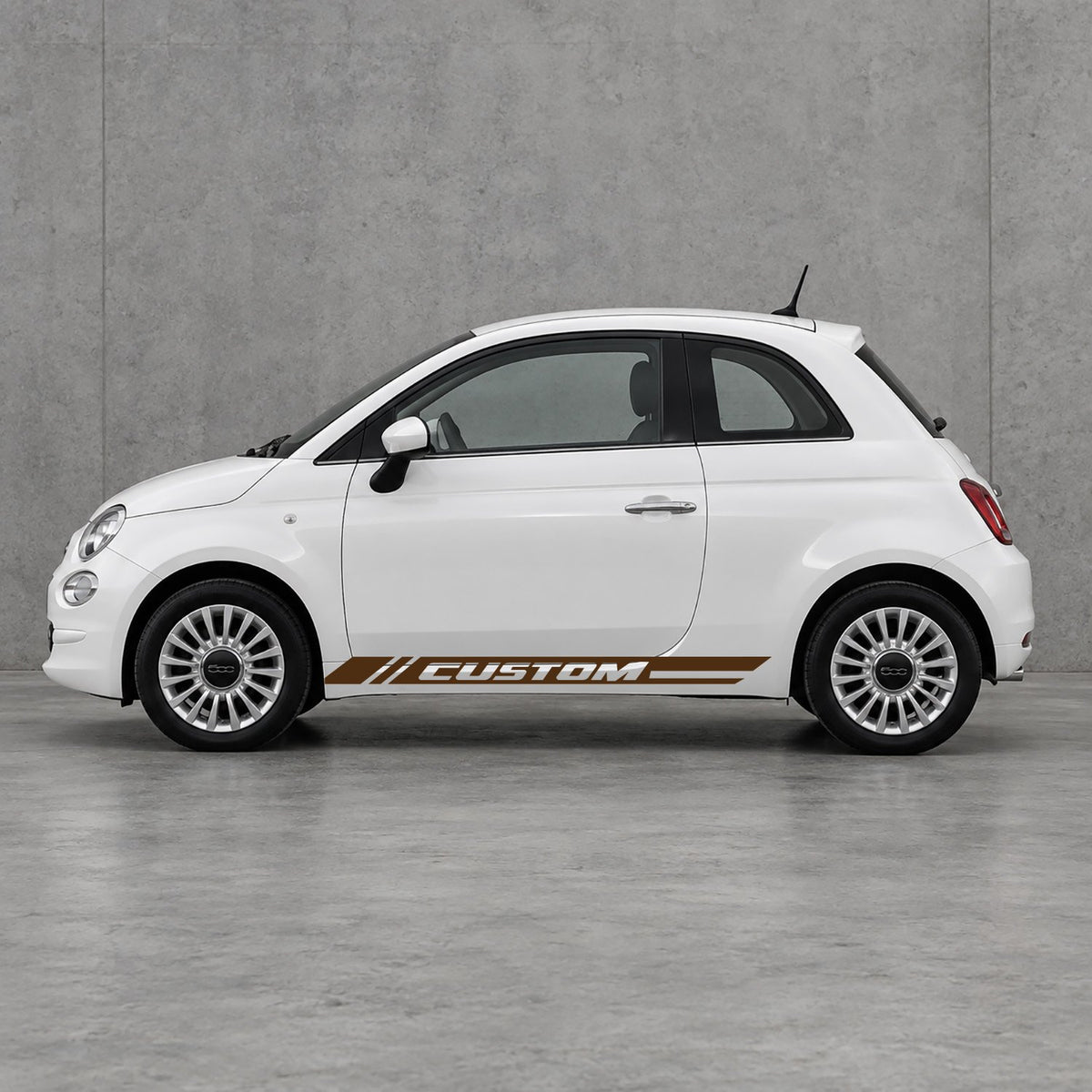 Fiat 500 Custom Lower Side Stripes Kit - Pair Supplied in Brown & Brown