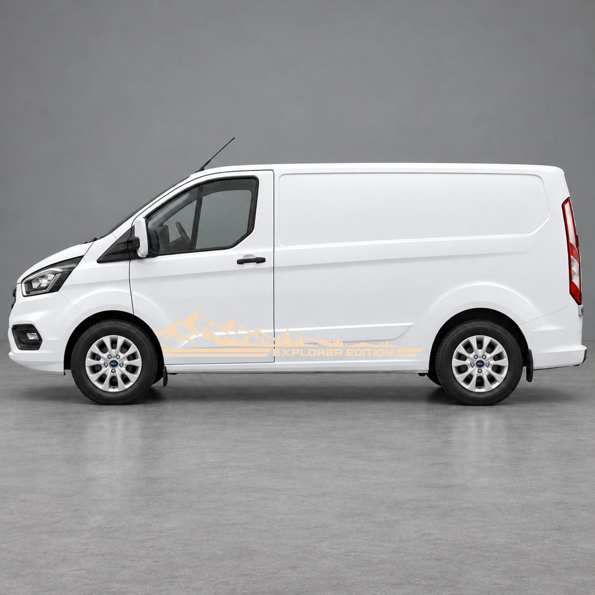 Ford Transit Custom Explorer Edition Mountain Side Stripes in Beige