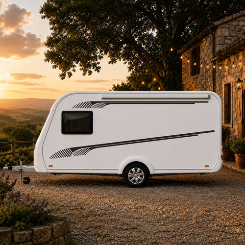 Angular Stripe Caravan Graphics – Caravan Side Vinyl Decals