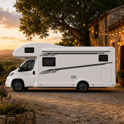 Angular Stripe Motorhome Graphics – Campervan Side Vinyl Decals