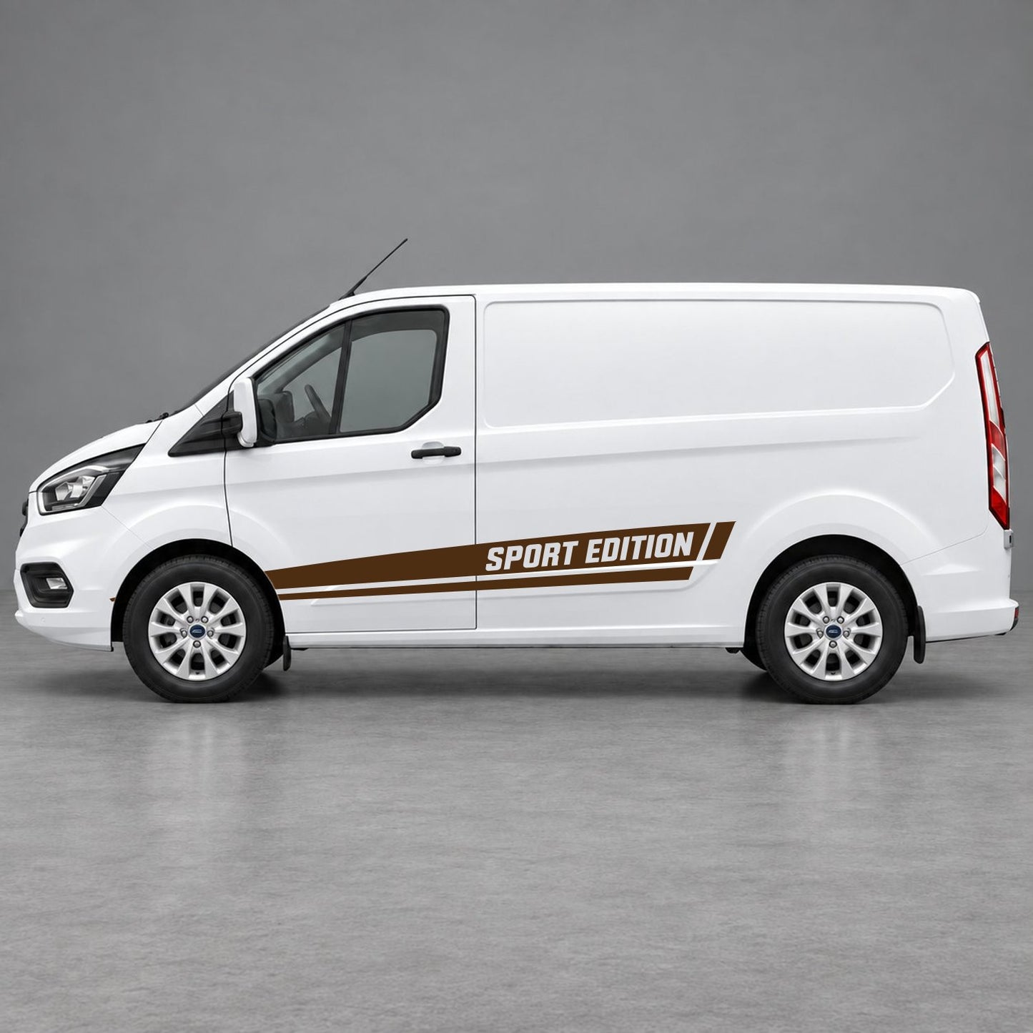 Ford Transit Custom Sport Edition Lower Side Stripes in Brown