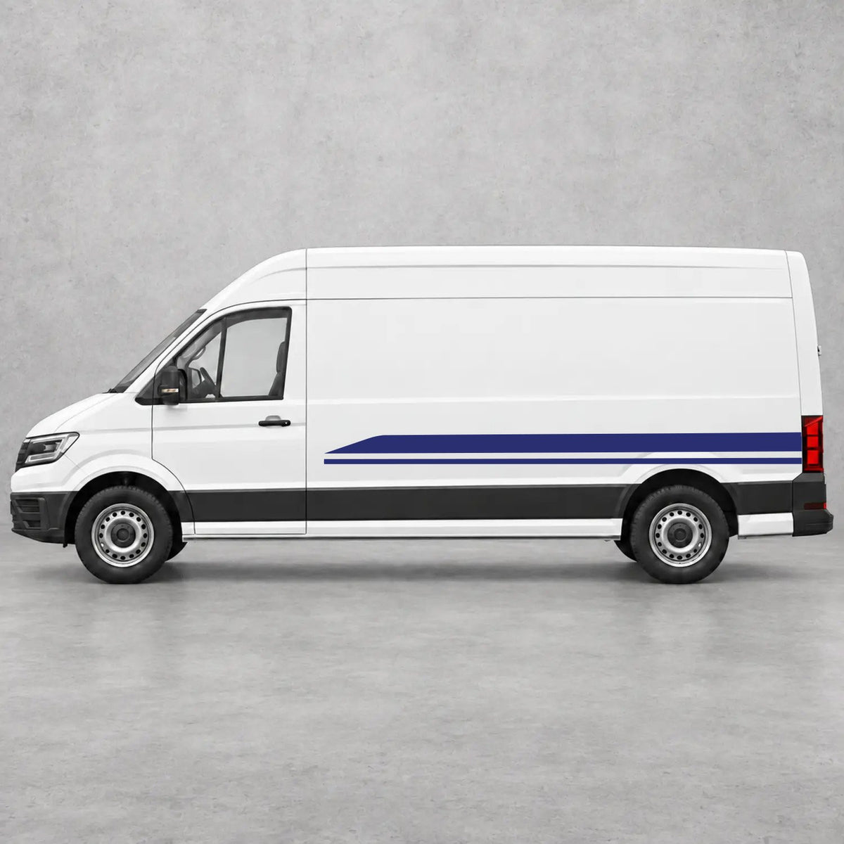 VW Crafter Minimal Twin Lower Side Stripes in Navy Blue