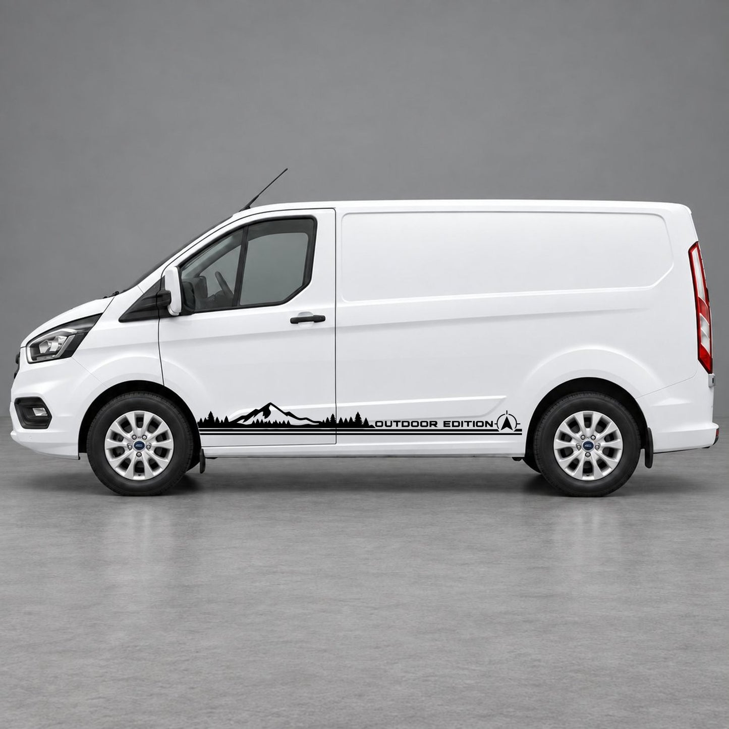 Ford Transit Custom Outdoor Edition Mountain Side Stripes in Black