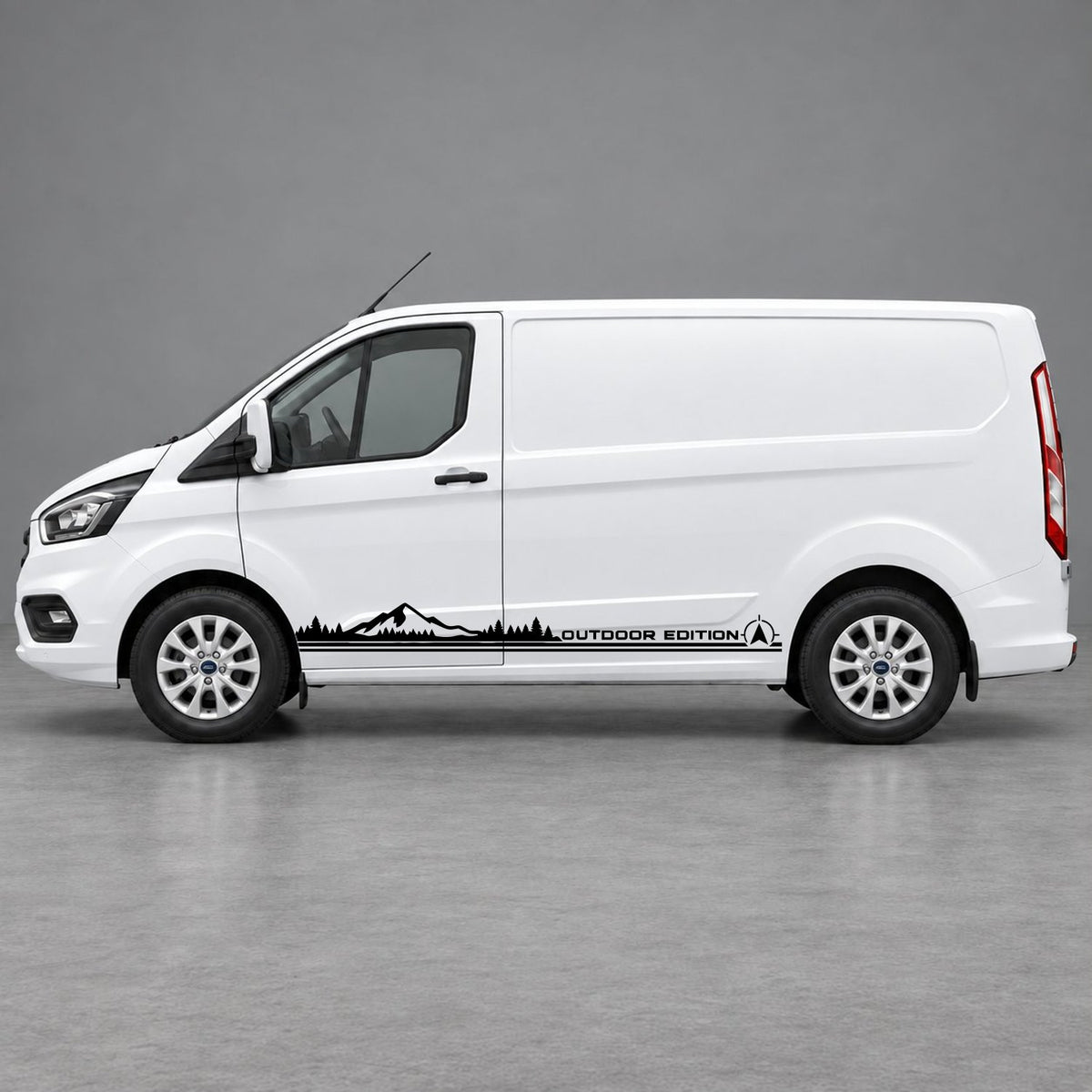 Ford Transit Custom Outdoor Edition Mountain Side Stripes in Black