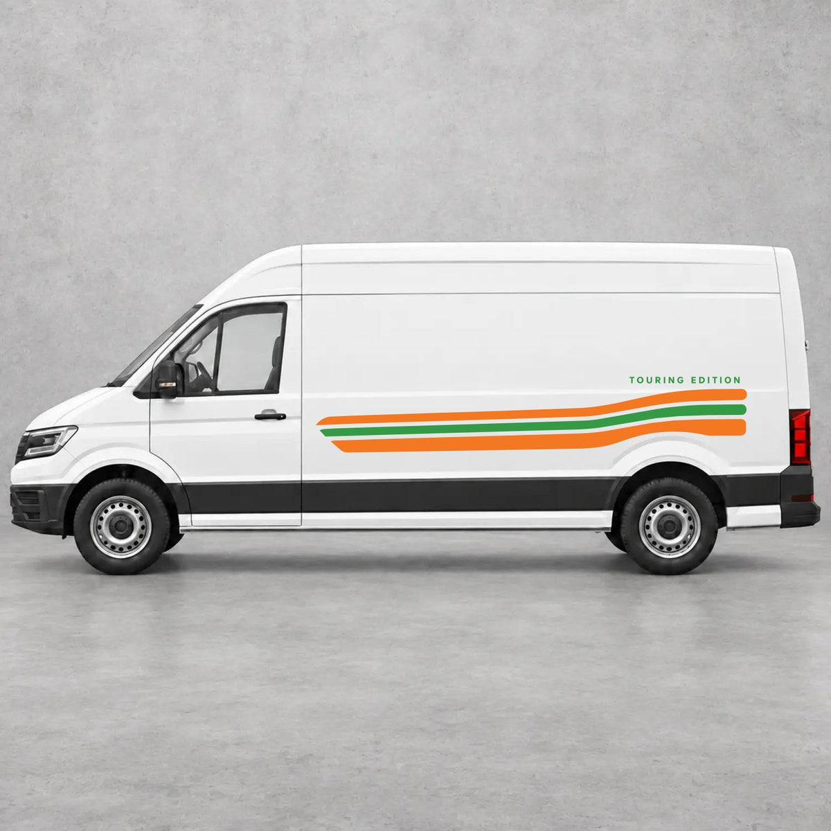 VW Crafter Touring Edition Side Stripes in Orange & Green