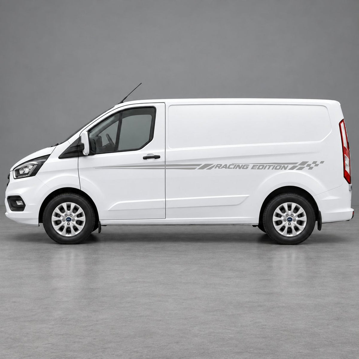 Ford Transit Custom Racing Edition Side Stripes in Grey