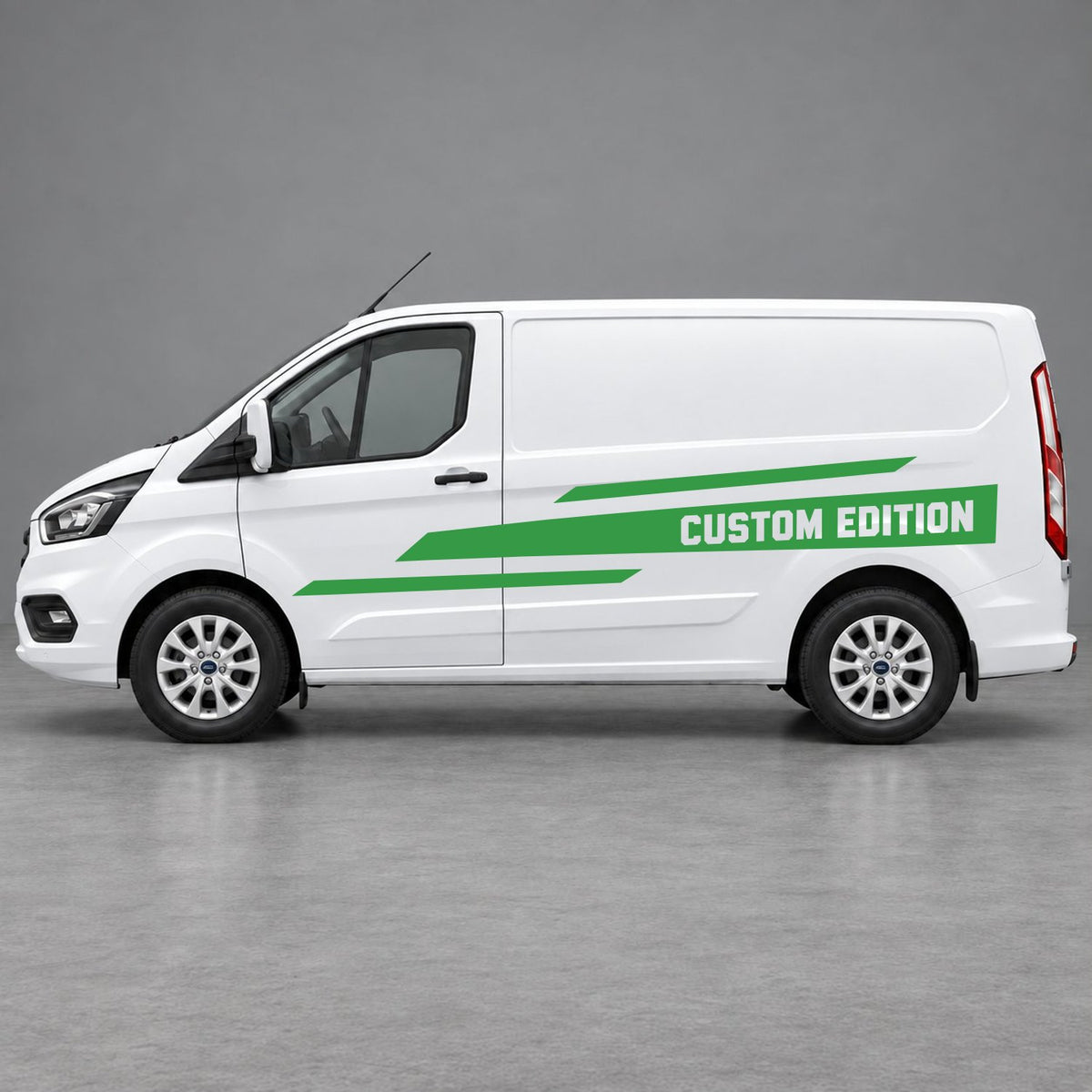 Ford Transit Custom Custom Edition Speed Side Stripes in Green