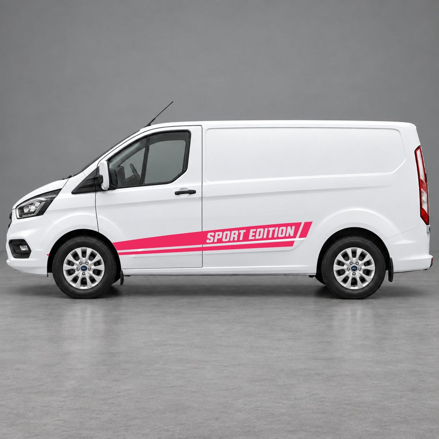 Ford Transit Custom Sport Edition Lower Side Stripes in Pink